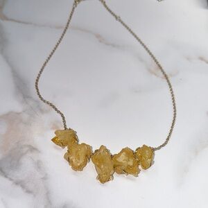 H&M Gold Necklace with Yellow Stone Accents